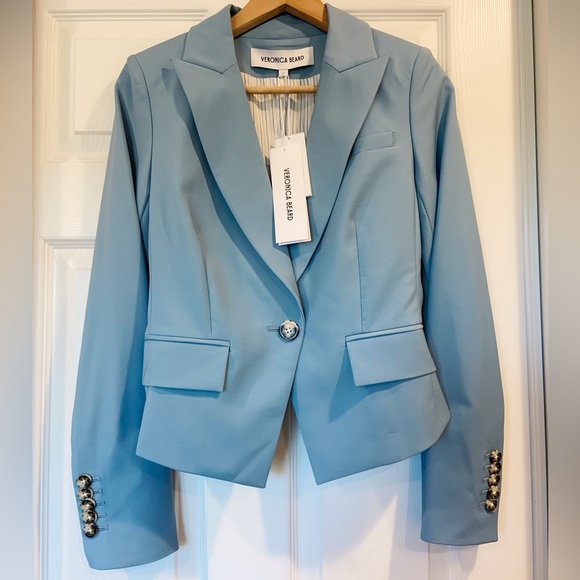 Veronica Beard Jackets & Blazers - NWT $648 Veronica Beard Hosanna Virgin Wool Blend Dickey Jacket Sea Glass
